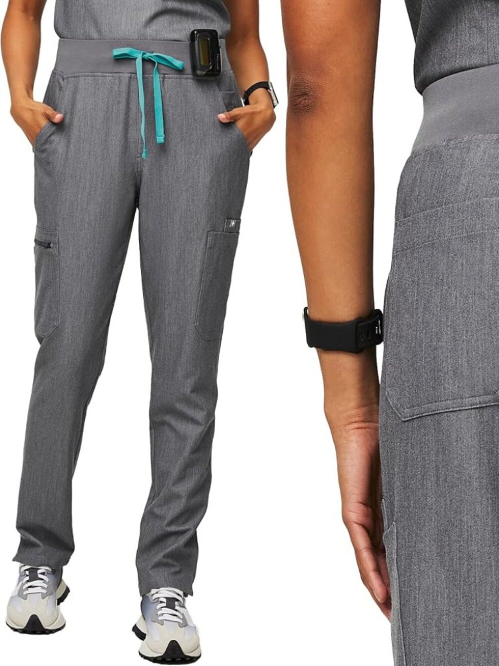 FIGS women yola scrub pants in graphite (S)